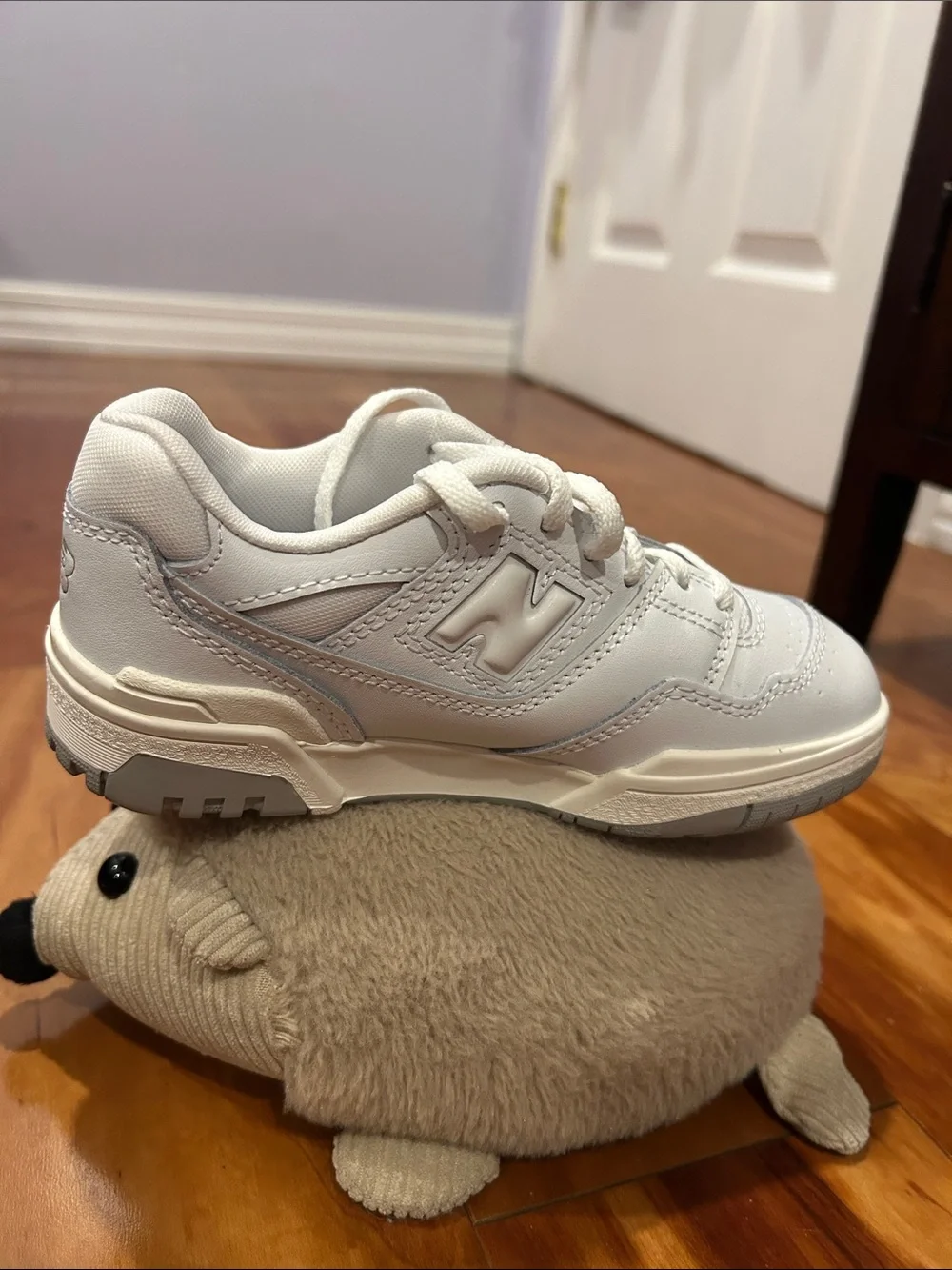 New Balance Kids White Low-Top Sneakers